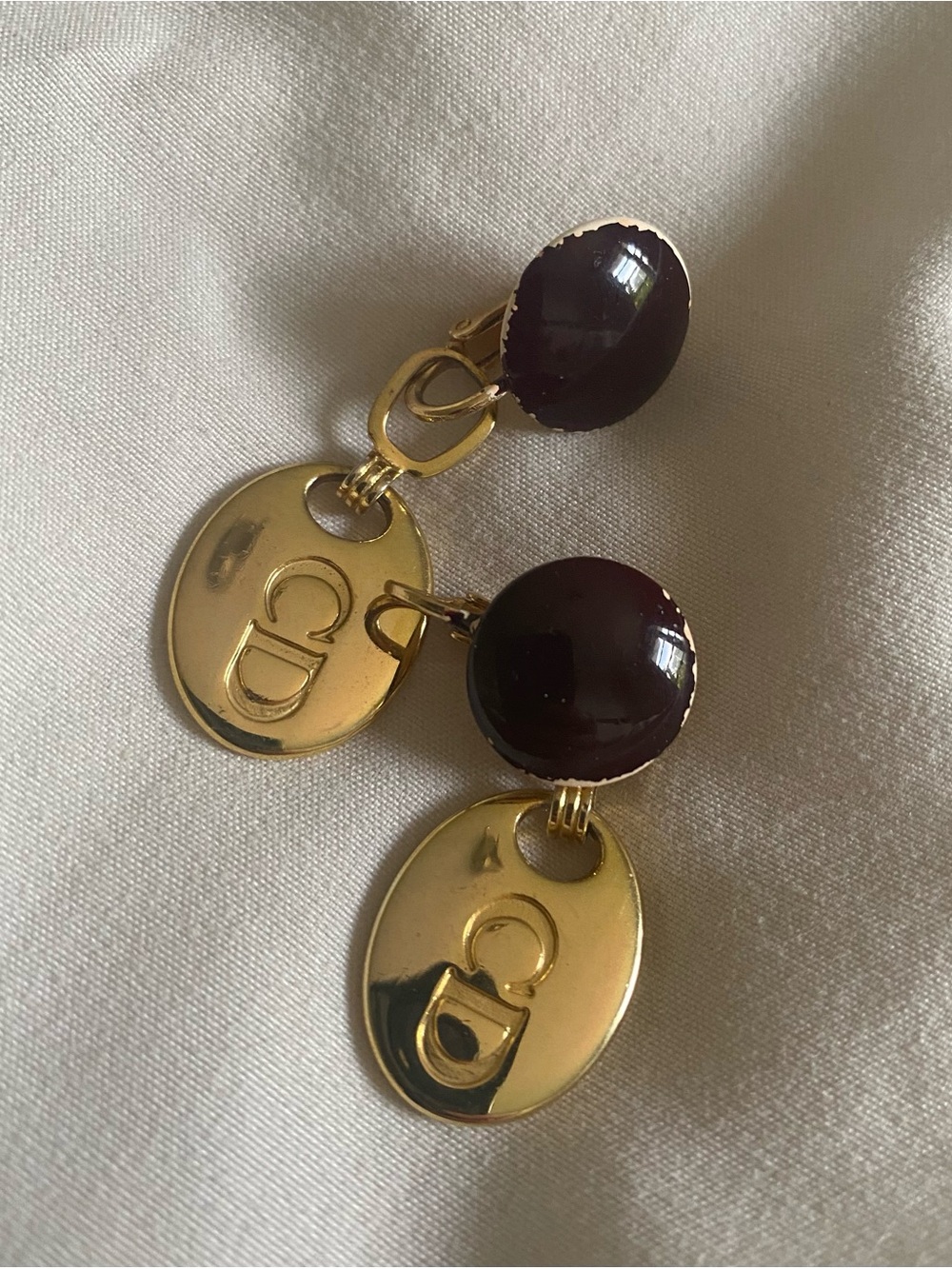 🛍️Dior Authentic Vintage 1990s Rare Gold Plated Clip On Earrings